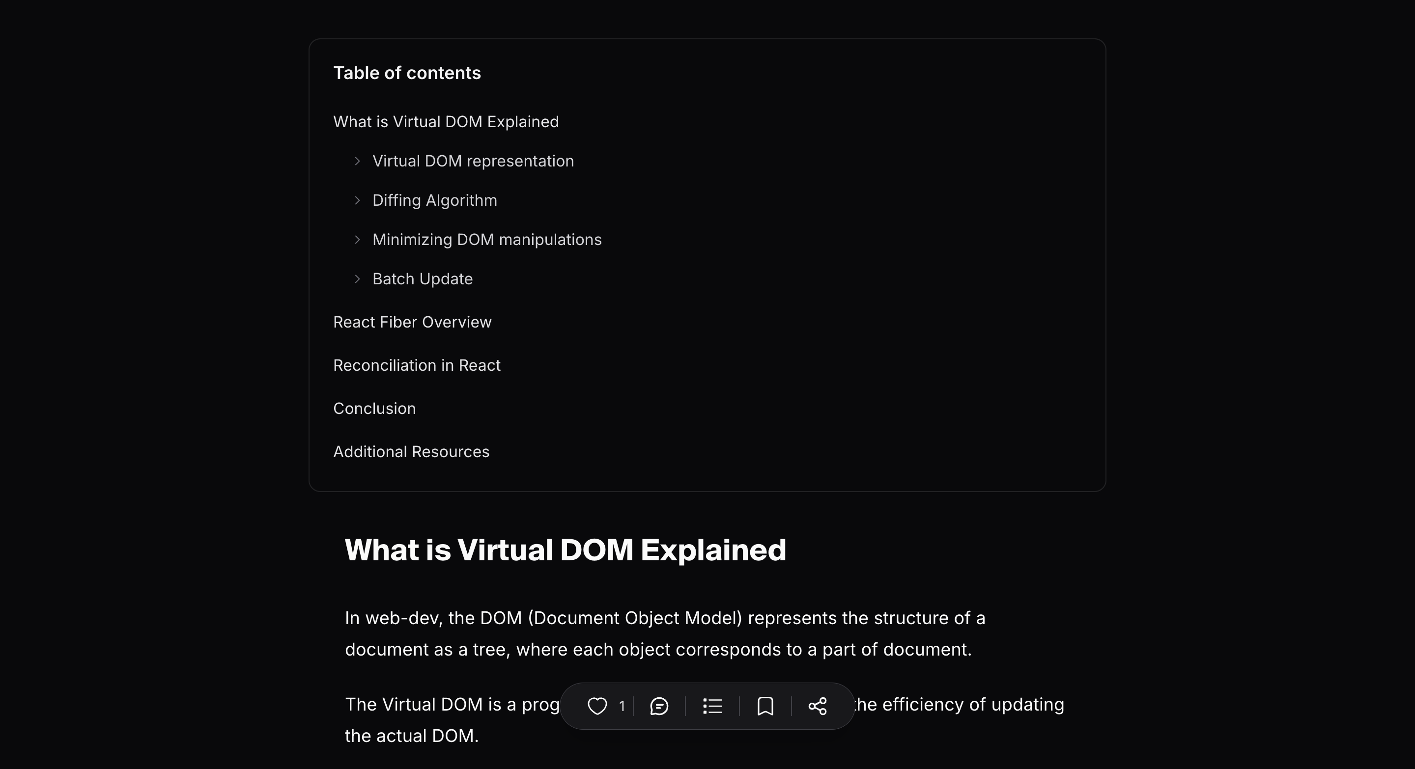 React Fiber architecture